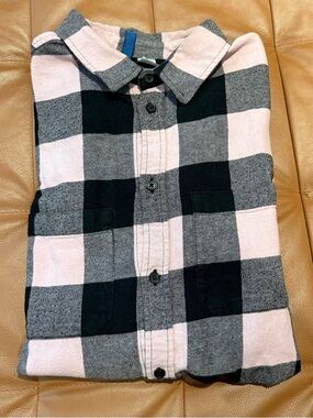 Divided Men's Checked Button-Up Shirt - Pink & Black